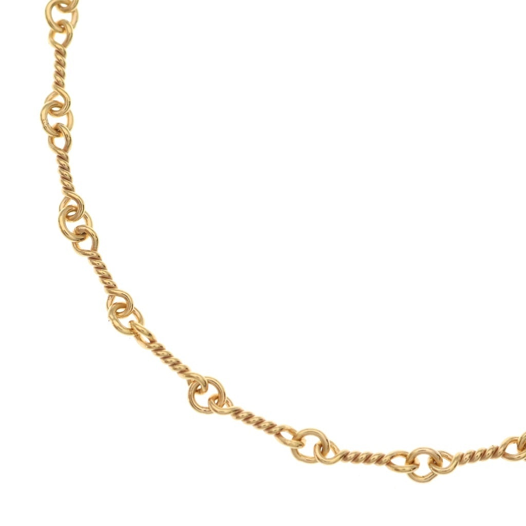 CHROME HEARTS(クロムハーツ) 22K NECKCHAIN T20 ツイストチェーンネックレス 20inch ゴールド BCA015