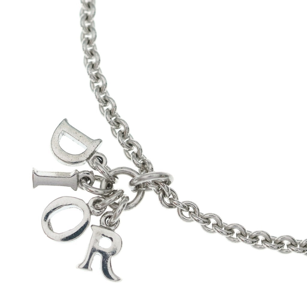 Christian Dior(クリスチャンディオール) CDロゴチャーム ネックレス シルバー レディース