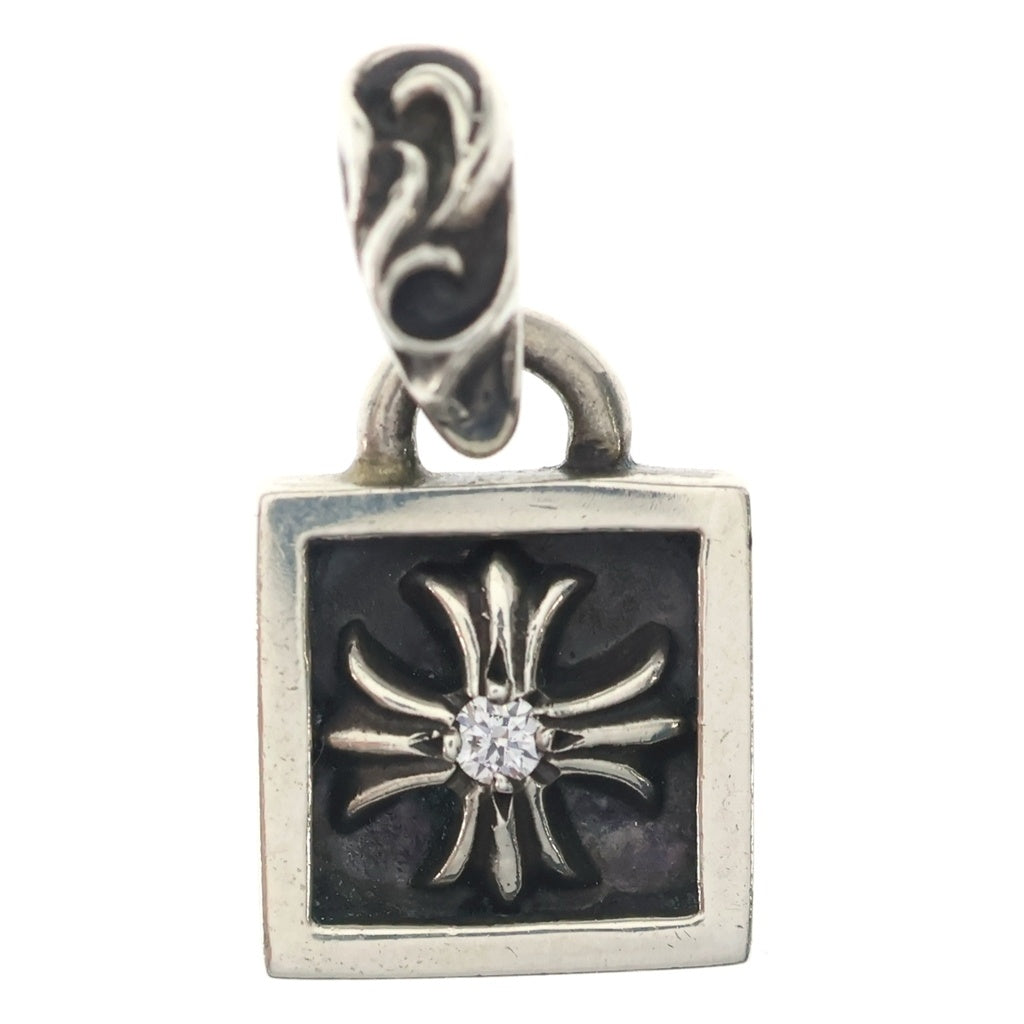 CHROME HEARTS(クロムハーツ) FRAMED CH PLUS 1DIA フレームドCHプラス チャーム 1ダイヤ ペンダントトップ シルバー