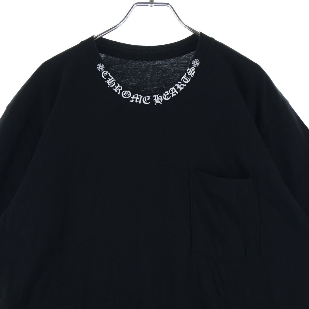 CHROME HEARTS(クロムハーツ) Neck Logo Tee ネックロゴ 半袖Tシャツ カットソー ブラック