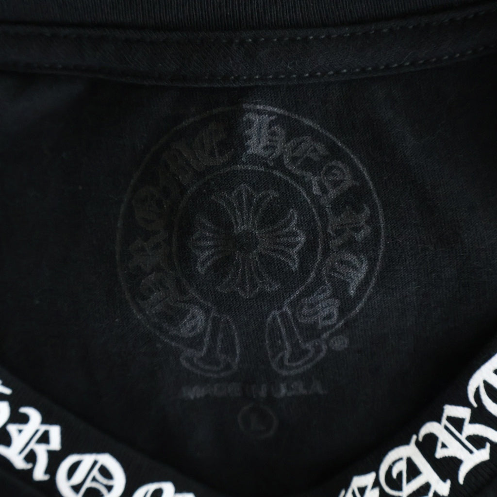CHROME HEARTS(クロムハーツ) Neck Logo Tee ネックロゴ 半袖Tシャツ カットソー ブラック