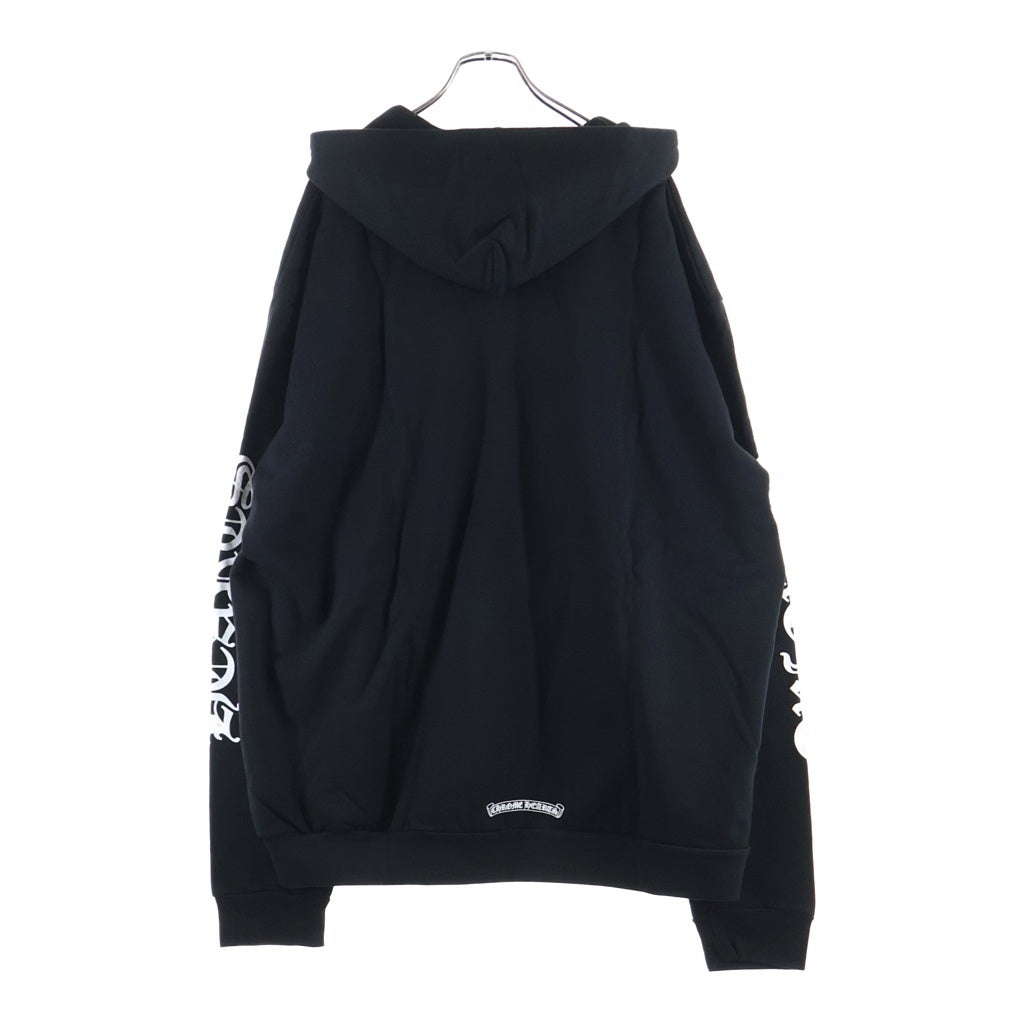 CHROME HEARTS(クロムハーツ) SWTSHRT HD ZIP アームロゴプリント ジップアップパーカー ブラック