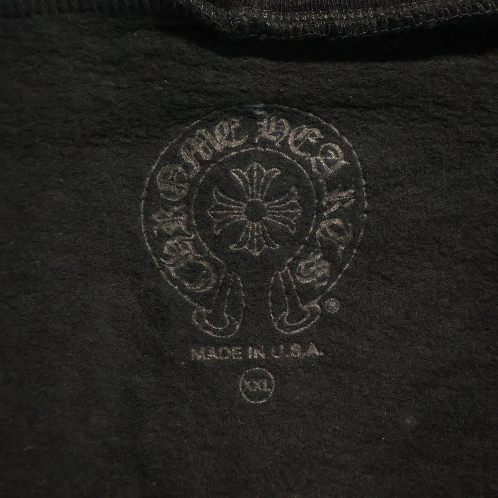 CHROME HEARTS(クロムハーツ) SWTSHRT HD ZIP アームロゴプリント ジップアップパーカー ブラック