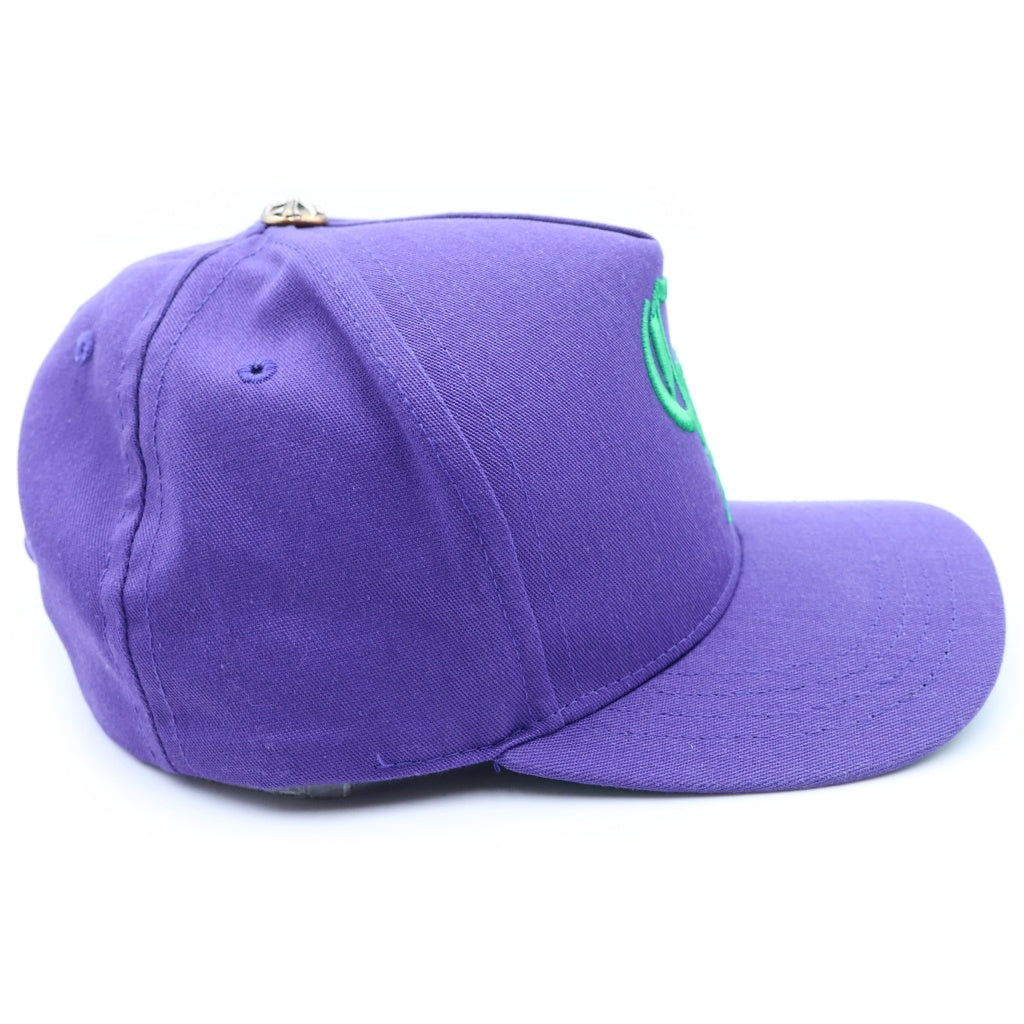 CHROME HEARTS(クロムハーツ) CH HAT CH刺繍ベースボールキャップ 帽子 パープル/グリーン