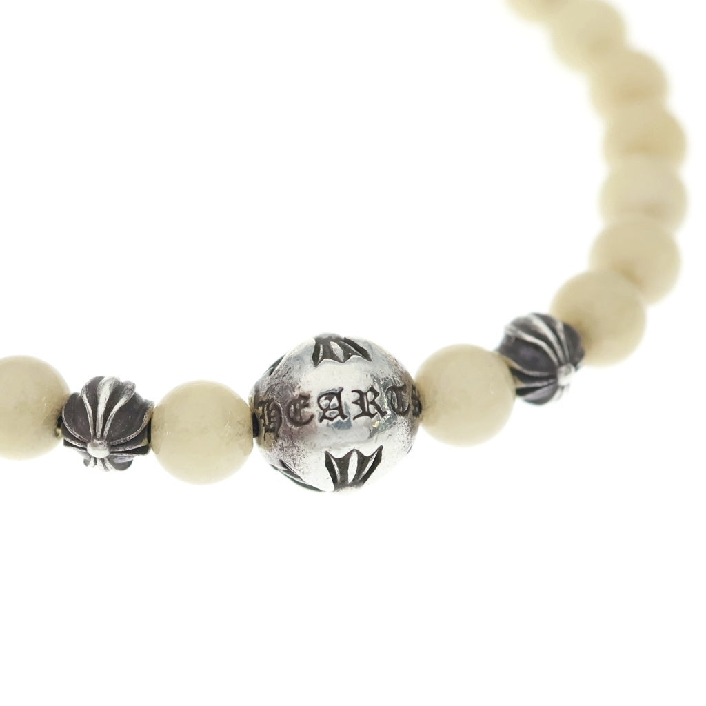 CHROME HEARTS(クロムハーツ) 6mm BEAD ホワイトビーズブレスレット ホワイト