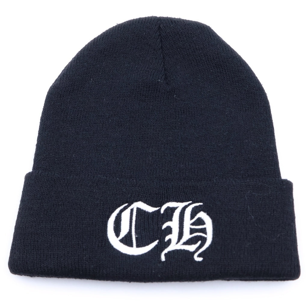 CHROME HEARTS(クロムハーツ) OLD WATCH CAP CHロゴ刺繍 ビーニー ニット帽 帽子 ブラック