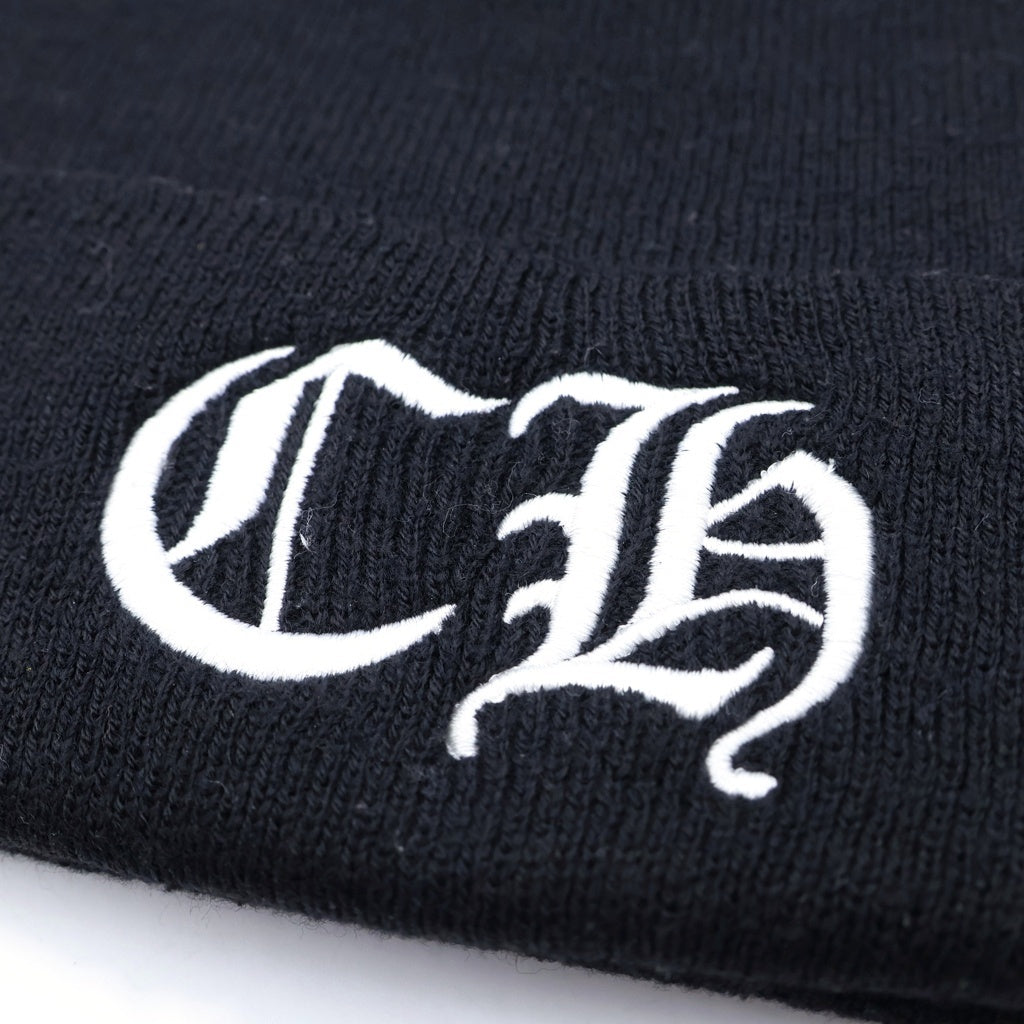CHROME HEARTS(クロムハーツ) OLD WATCH CAP CHロゴ刺繍 ビーニー ニット帽 帽子 ブラック