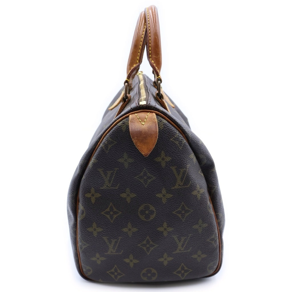 LOUIS VUITTON(ルイヴィトン) モノグラム スピーディ30 ハンドバッグ ボストンバッグ ブラウン PVC×レザー ゴールド金具 M41526 レディース