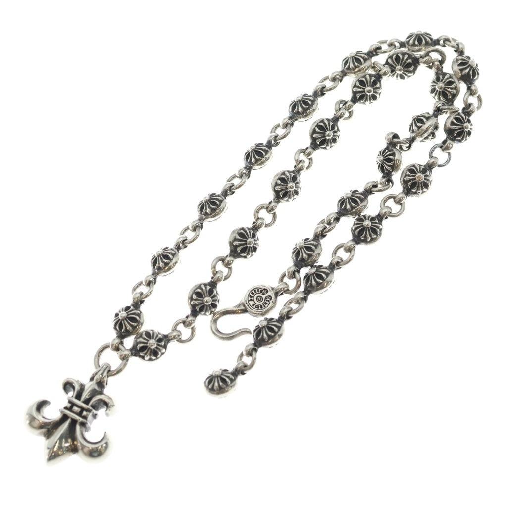 CHROME HEARTS(クロムハーツ) #1 CRSBL BS FLUER クロスボールチェーン BSフレア ネックレス シルバー