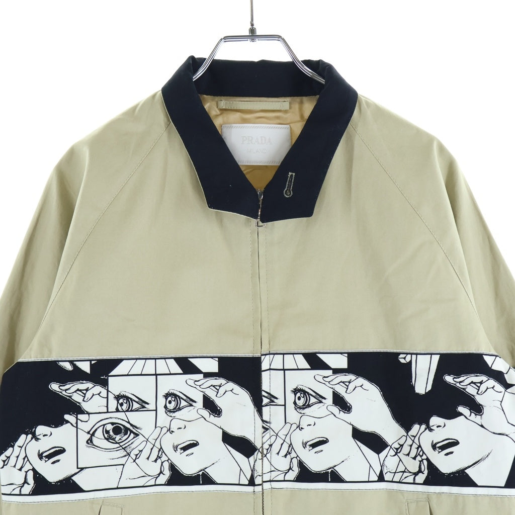 PRADA(プラダ) American comic sports アメリカンコミック スポーツ ジャケット ベージュ SGY696 S181 1QVQ