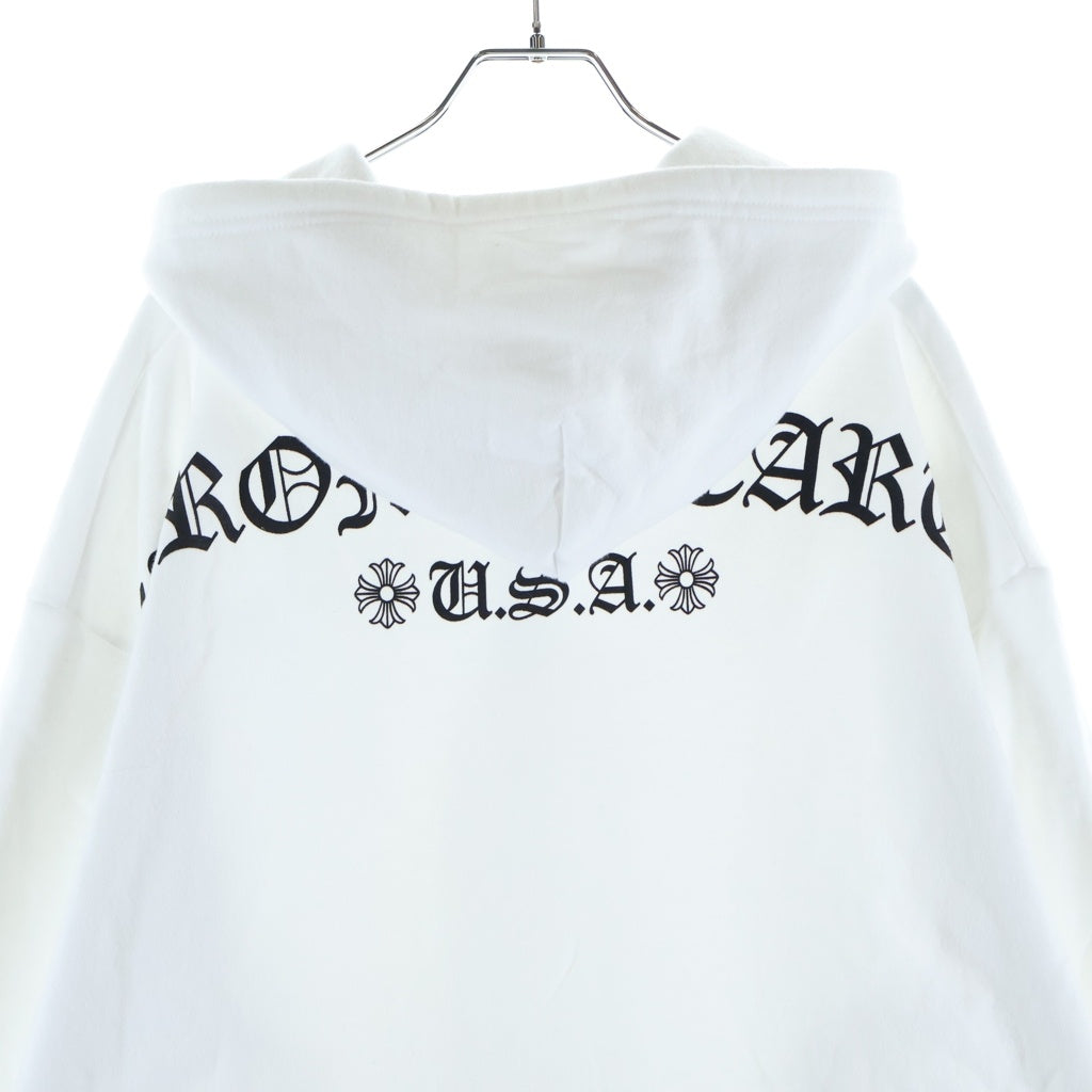CHROME HEARTS(クロムハーツ) BACK ARCH LOGO USA ZIP UP HOODIE バックアーチロゴ ジップアップパーカー ホワイト