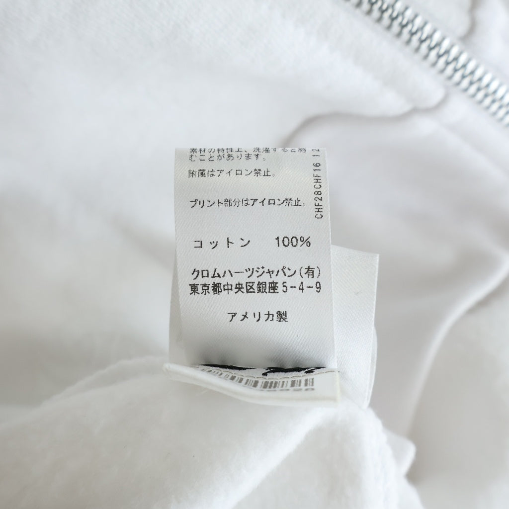 CHROME HEARTS(クロムハーツ) BACK ARCH LOGO USA ZIP UP HOODIE バックアーチロゴ ジップアップパーカー ホワイト