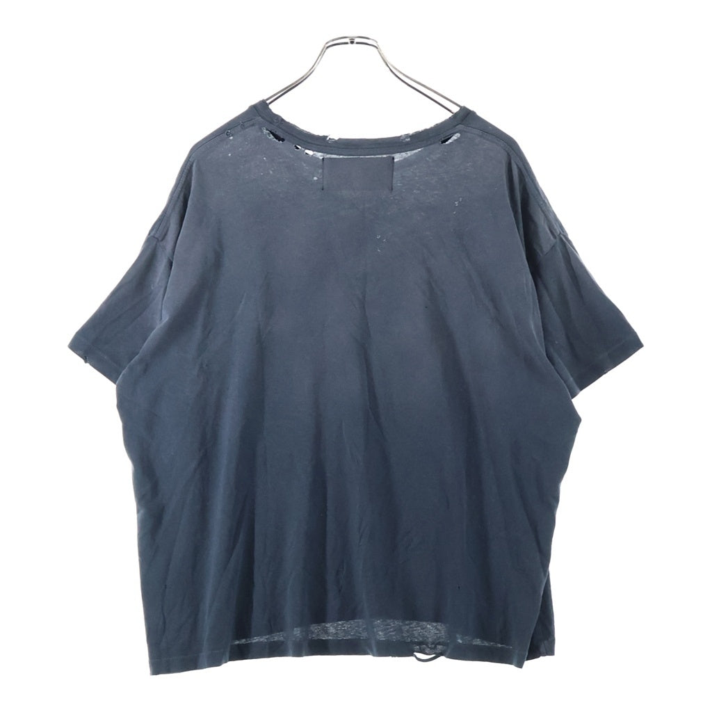 Paly Hollywood(パリーハリウッド) Core Logo Tee コアロゴTシャツ ロゴプリントダメージ加工クルーネック半袖Tシャツ ブラック