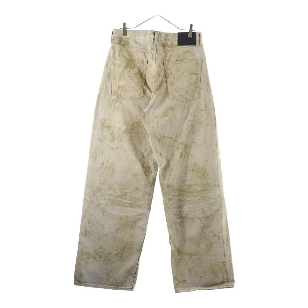 Acne Studios(アクネ ストゥディオズ) ワイドレッグ ディストレストパンツ デニムパンツ ベージュ C00120
