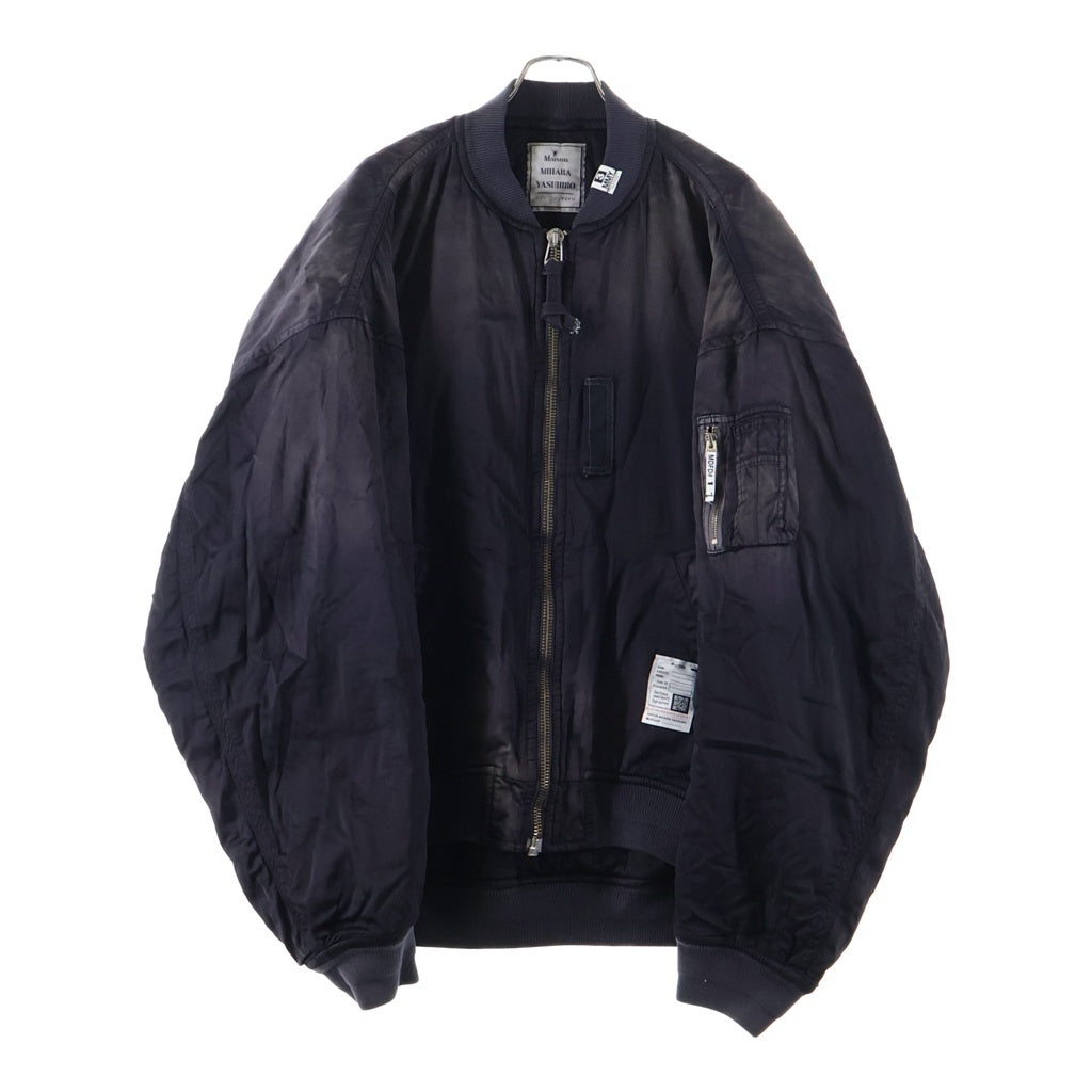MAISON MIHARAYASUHIRO(メゾンミハラヤスヒロ) 25AW AGED FLIGHT JACKET ナイロン ボンバージャケット MA-1 ブルゾン パープル J15BL151