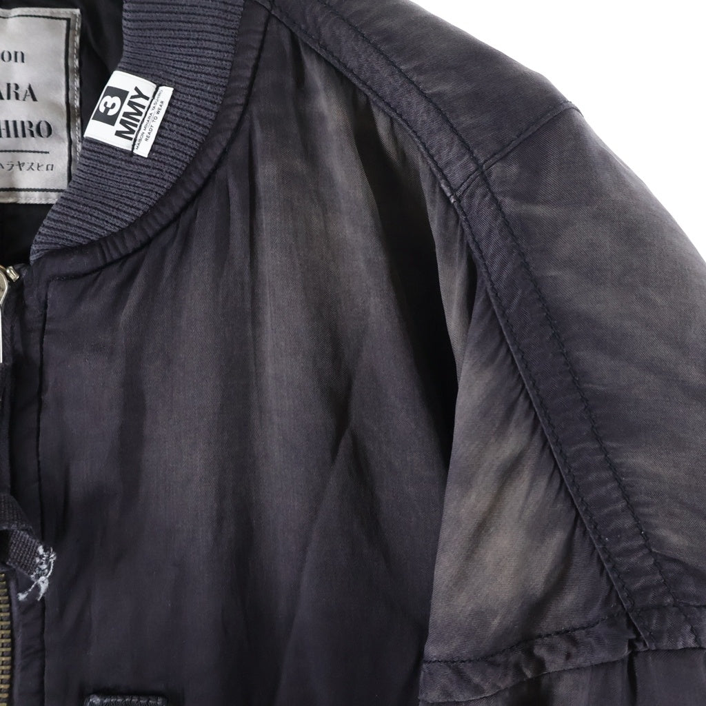 MAISON MIHARAYASUHIRO(メゾンミハラヤスヒロ) 25AW AGED FLIGHT JACKET ナイロン ボンバージャケット MA-1 ブルゾン パープル J15BL151