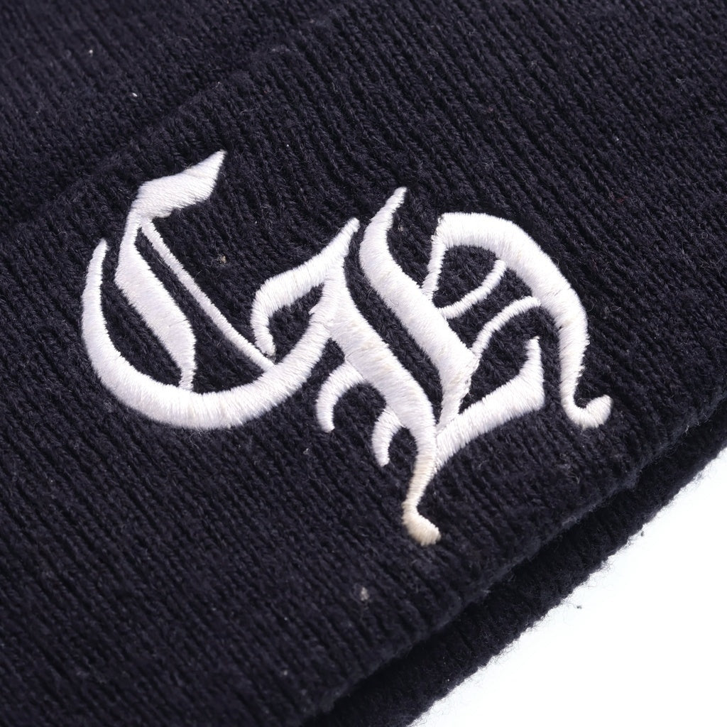 CHROME HEARTS(クロムハーツ) WATCH CAP CHロゴ刺繍 ビーニー ニット帽 帽子 ネイビー