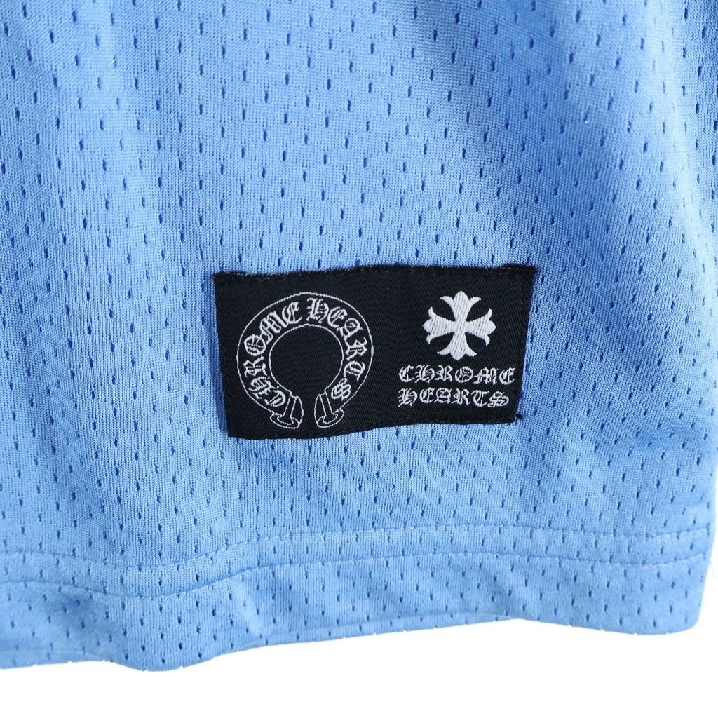CHROME HEARTS(クロムハーツ) MESH WARM UP JERSEY メッシュワームアップジャージ 半袖Tシャツ ブルー