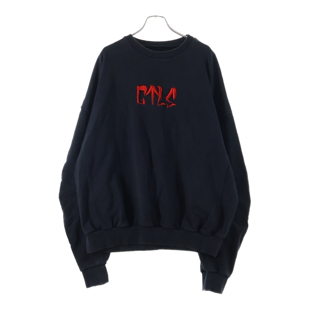 cvtvlist(カタリスト) 3D LOGO USUAL SWEAT SHIRT フロント刺繍 クルーネック スウェット ブラック