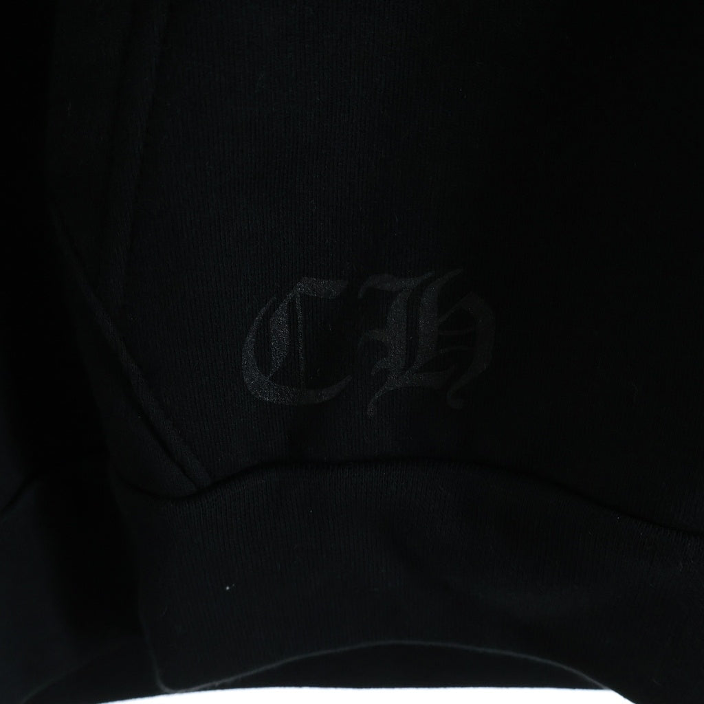 CHROME HEARTS(クロムハーツ) SWTSHRT HD ZIP 袖フローラルバックホースシュープリント ジップパーカー ブラック