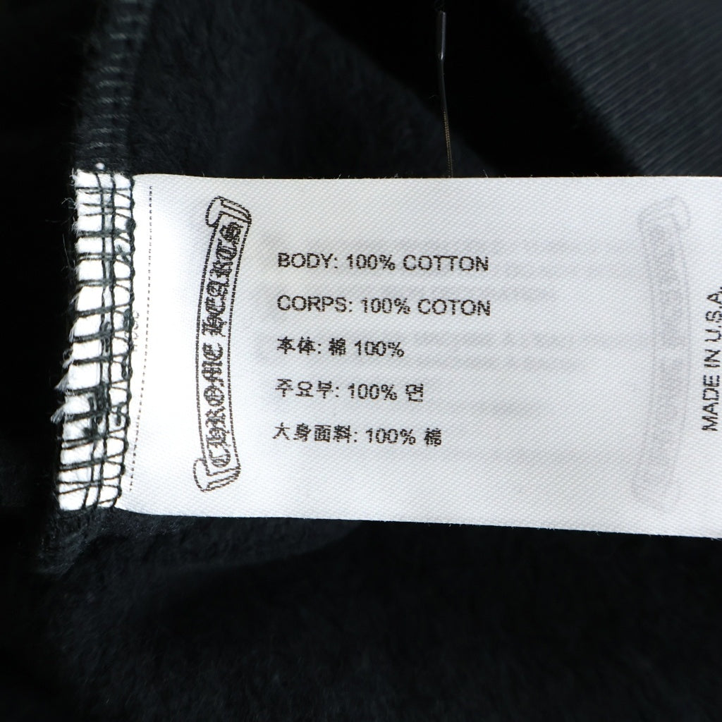 CHROME HEARTS(クロムハーツ) SWTSHRT HD ZIP 袖フローラルバックホースシュープリント ジップパーカー ブラック
