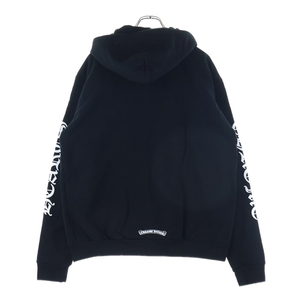 CHROME HEARTS(クロムハーツ) SWTSHRT HD ZIP アームロゴプリント ジップアップパーカー ブラック