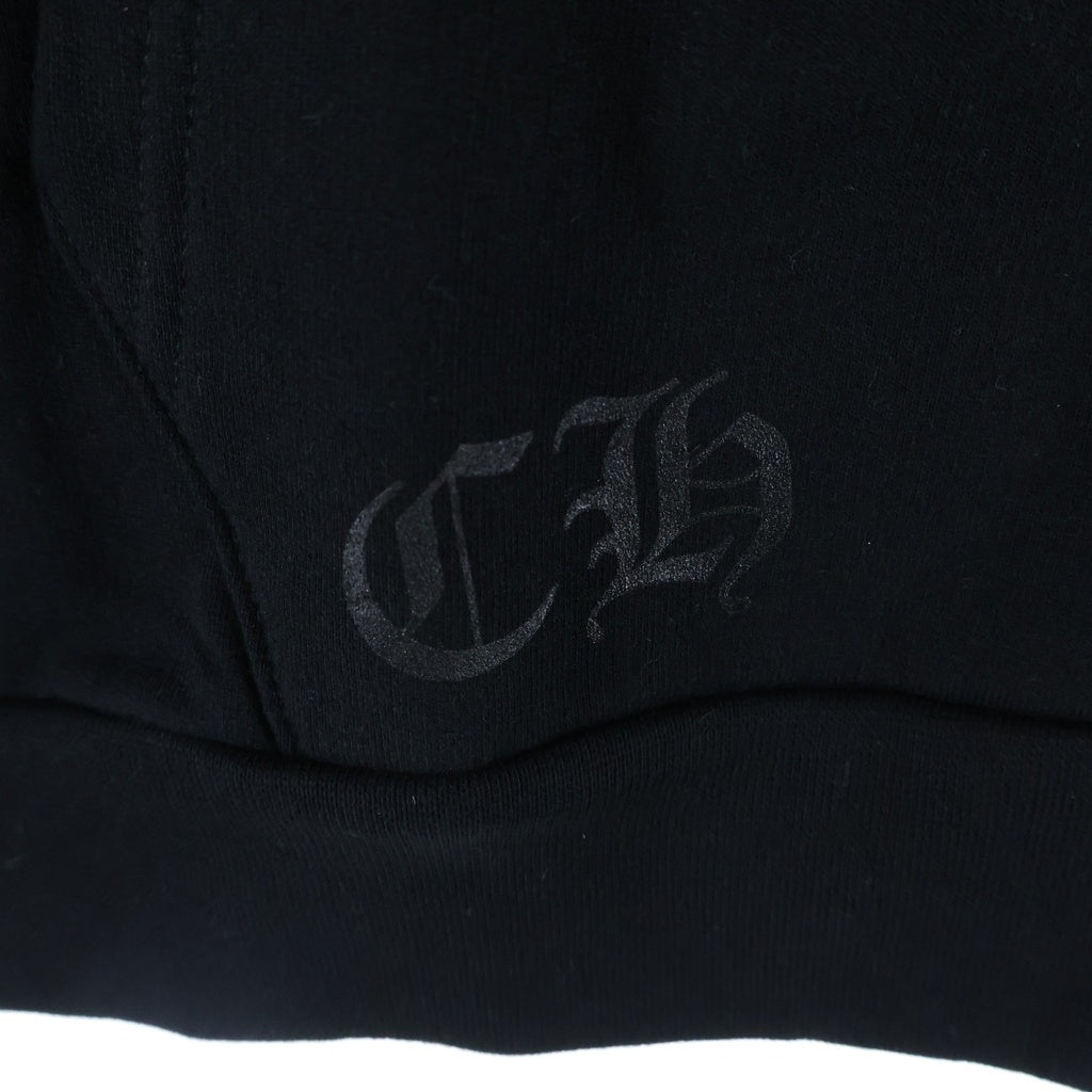 CHROME HEARTS(クロムハーツ) SWTSHRT HD ZIP アームロゴプリント ジップアップパーカー ブラック