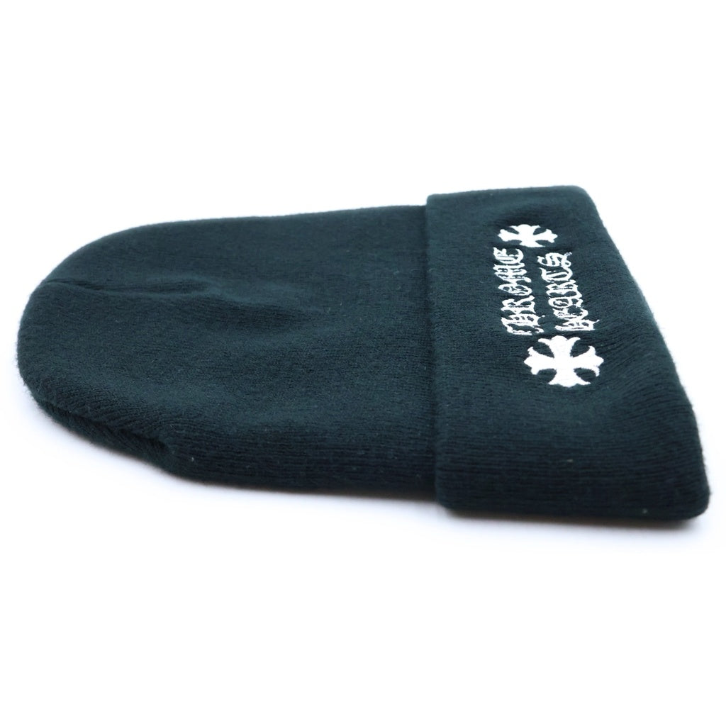 CHROME HEARTS(クロムハーツ) WOOL WATCH CAP CH PLUS クロス刺繍 ビーニー ニット帽 帽子 ブラック