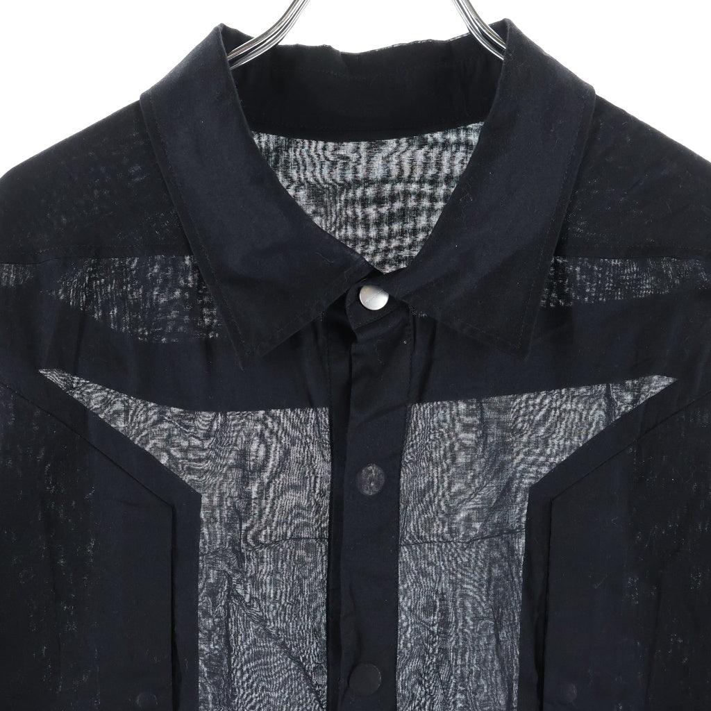 Rick Owens(リックオウエンス) FOG POCKET OUTERSHIRT フォグポケット 長袖シャツ ブラック