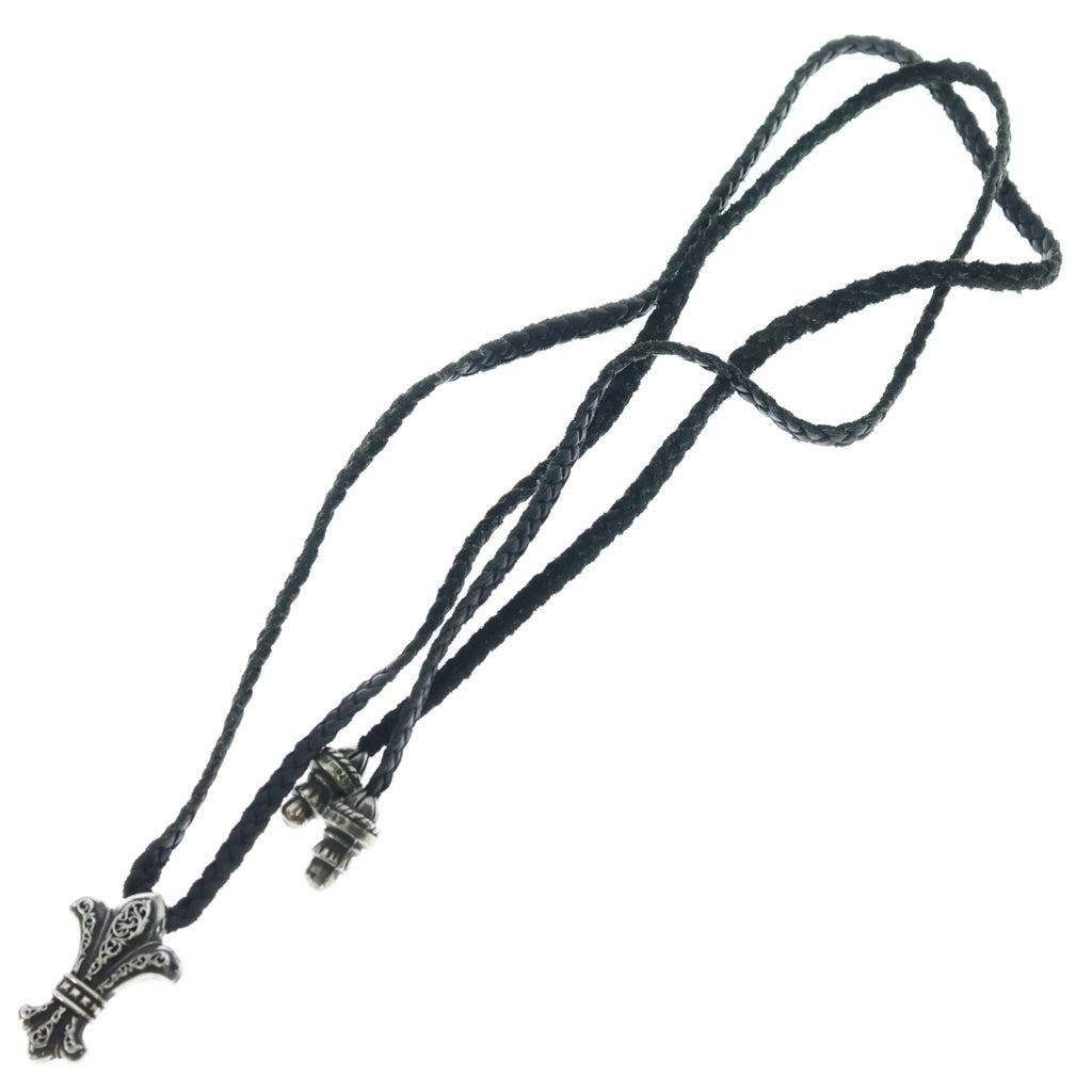 CHROME HEARTS(クロムハーツ) CH FLEUR XSM オールド CHフレア XS ペンダント レザーブレード ネックレス シルバー/ブラック
