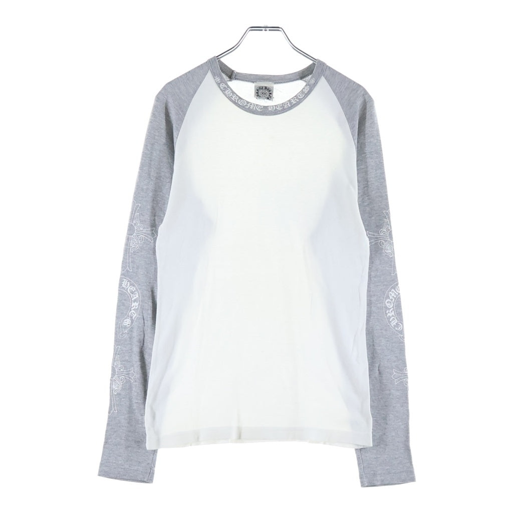 CHROME HEARTS(クロムハーツ) OLD L/S Tee オールド ロングスリーブ ラグラン 長袖Tシャツ カットソー ホワイト/グレー