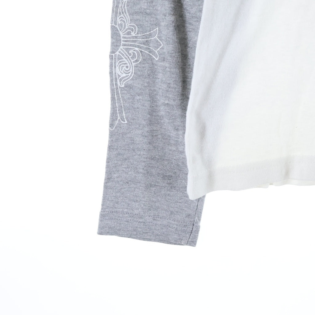 CHROME HEARTS(クロムハーツ) OLD L/S Tee オールド ロングスリーブ ラグラン 長袖Tシャツ カットソー ホワイト/グレー