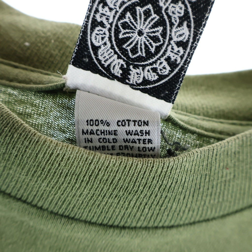 CHROME HEARTS(クロムハーツ) Vertical Log S/S Tee ヴァーティカルロゴ クルーネック半袖Tシャツ カットソー グリーン