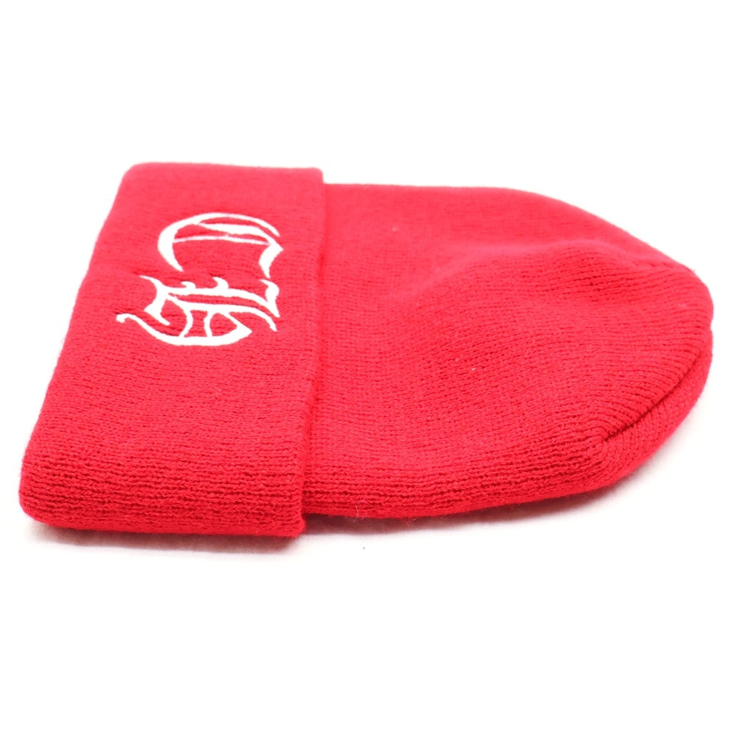 CHROME HEARTS(クロムハーツ) OLD WOOL WATCH CAP オールド CHロゴ刺繍 ビーニー ニット帽 帽子 レッド