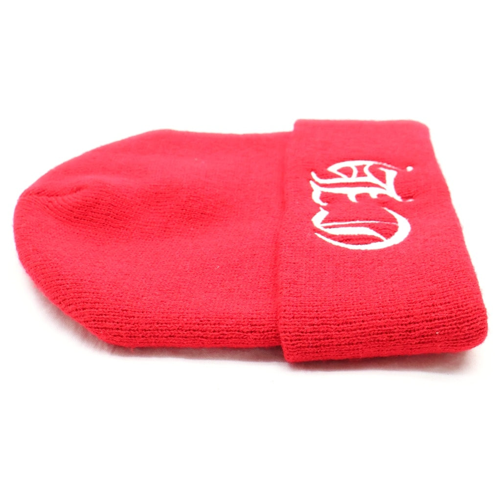 CHROME HEARTS(クロムハーツ) OLD WOOL WATCH CAP オールド CHロゴ刺繍 ビーニー ニット帽 帽子 レッド