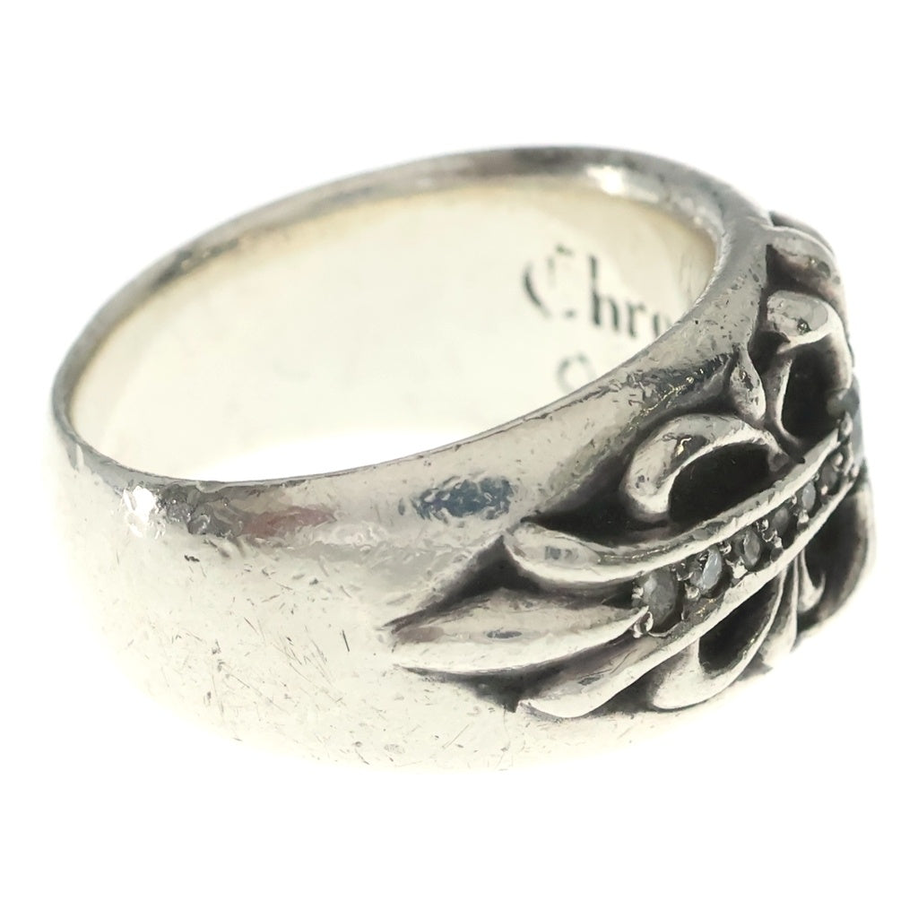 CHROME HEARTS(クロムハーツ) FLRL CRS DMND フローラルクロス アフターPAVEダイヤ シルバー