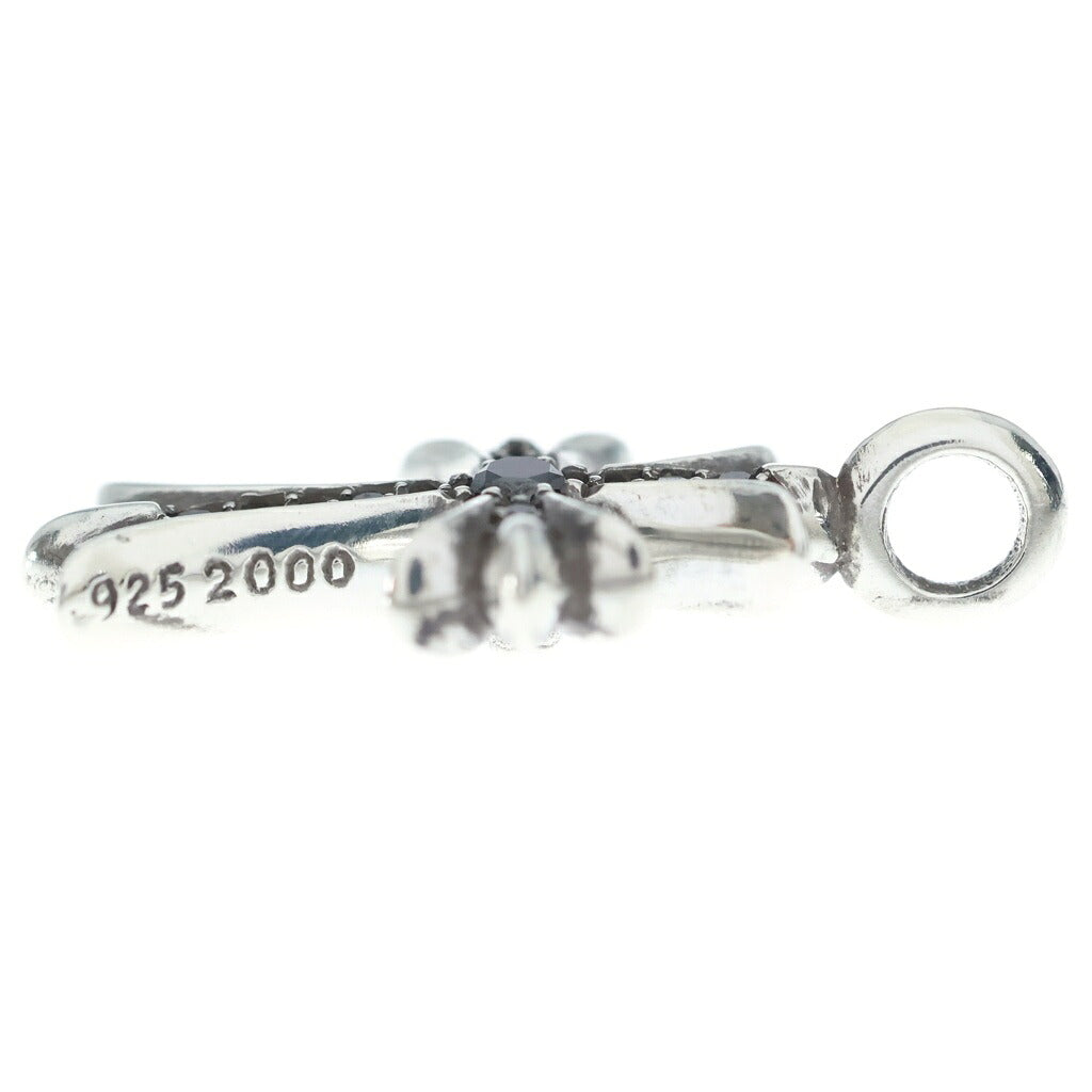 CHROME HEARTS(クロムハーツ) TNY CRSF P/B DIA タイニーファットクロス PAVEブラックダイヤ ペンダントトップ シルバー