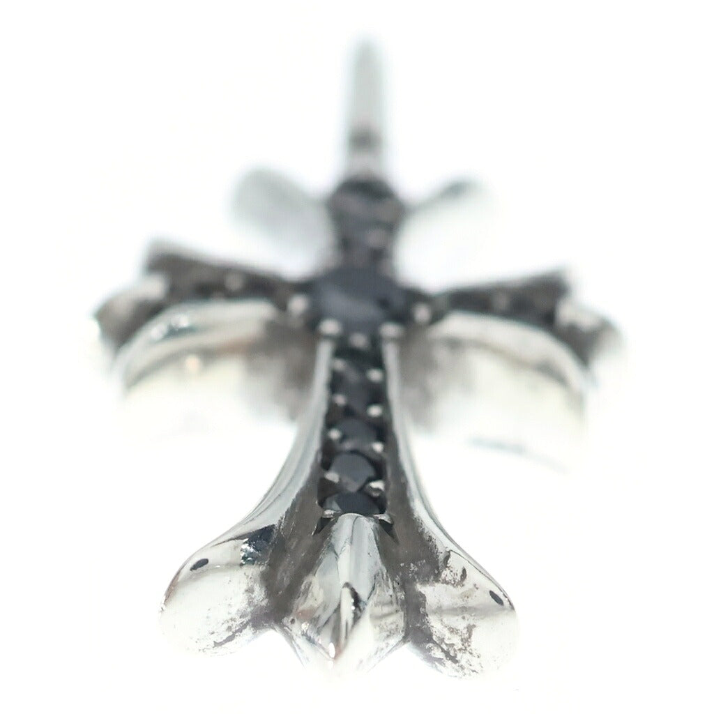 CHROME HEARTS(クロムハーツ) TNY CRSF P/B DIA タイニーファットクロス PAVEブラックダイヤ ペンダントトップ シルバー