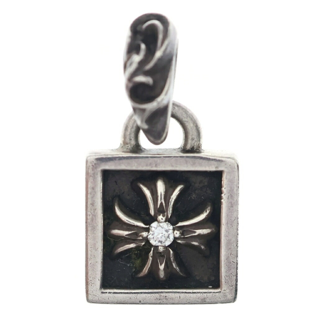 CHROME HEARTS(クロムハーツ) FRAMED CH PLUS 1DIA フレームドCHプラス 1ダイヤ ペンダントトップ シルバー