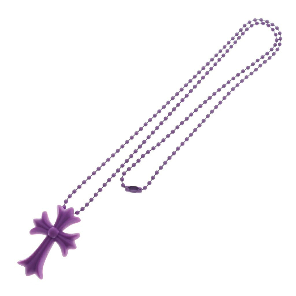 CHROME HEARTS(クロムハーツ) RUBBER CH CRS SML スモールCHクロス ラバーネックレス シリコン パープル