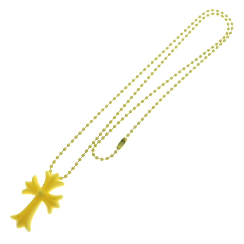 CHROME HEARTS(クロムハーツ) RUBBER CH CRS SML スモールCHクロス ラバーネックレス シリコン イエロー