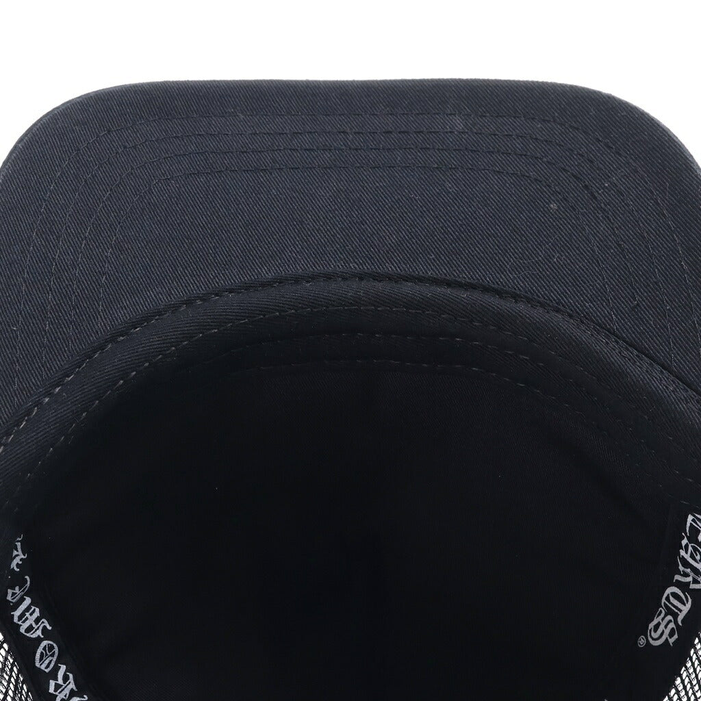 CHROME HEARTS(クロムハーツ) TRUCKER CAP トラッカーキャップ 3セメタリーハラコレザーパッチメッシュキャップ帽子 ブラック/ホワイト