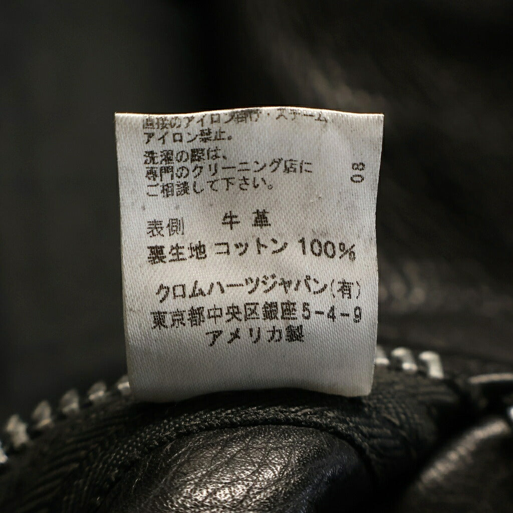 CHROME HEARTS(クロムハーツ) RACING2 レーシング2 ダガージップシングルライダースレザージャケット ブラック