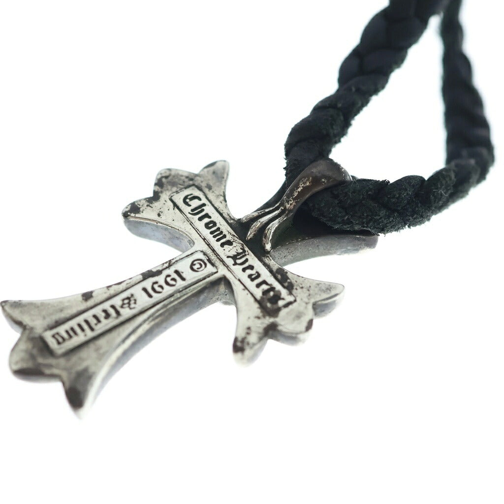 CHROME HEARTS(クロムハーツ) CH CRS SMLスモールCHクロス BC ボロチップブレイド ネックレス シルバー BCA220