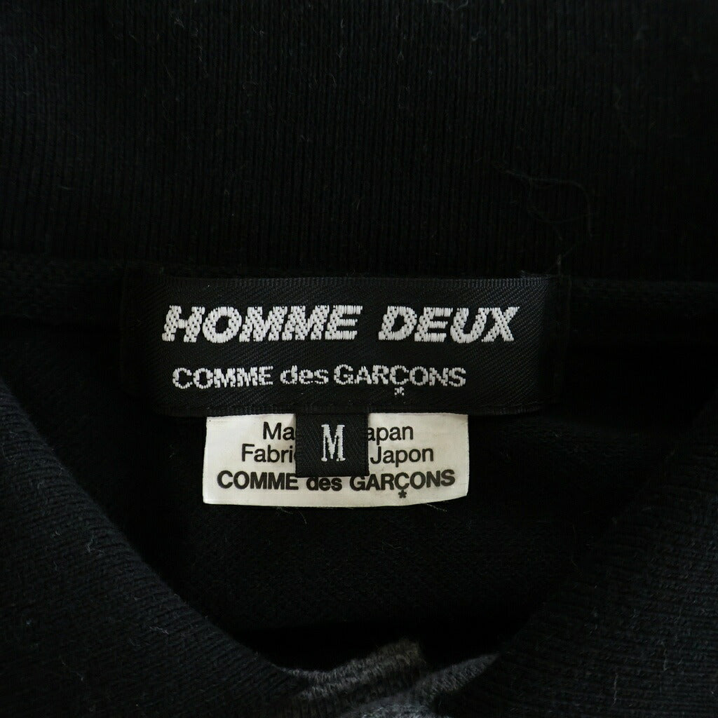 COMME des GARCONS HOMME DEUX(コムデギャルソン オムドゥ) 26SS 半袖切り替えポロシャツ DP-T014 グレー/ブラック