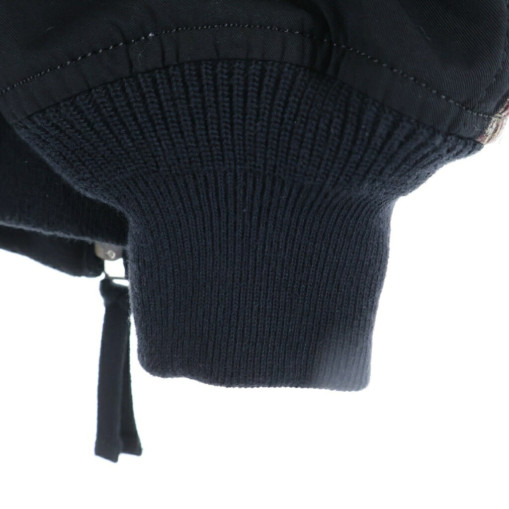 COMME des GARCONS HOMME(コムデギャルソンオム) 25SS Cotton Nylon Back Satin パッチワーク コットンナイロン バックサテン ブルゾン フライトジャケット HO-J023 ブラック