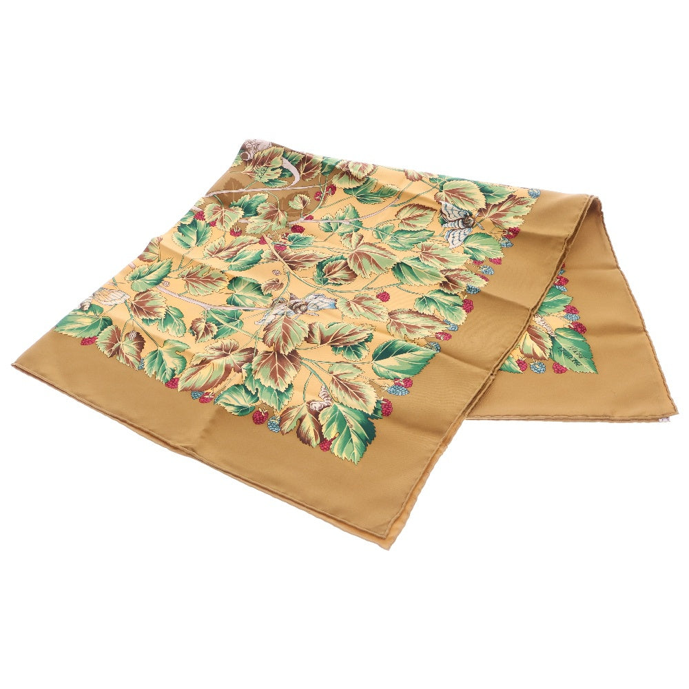 HERMES(エルメス) カレ90 l'ARBRE de SOiE 絹の木 桑の木と蚕 シルク スカーフ