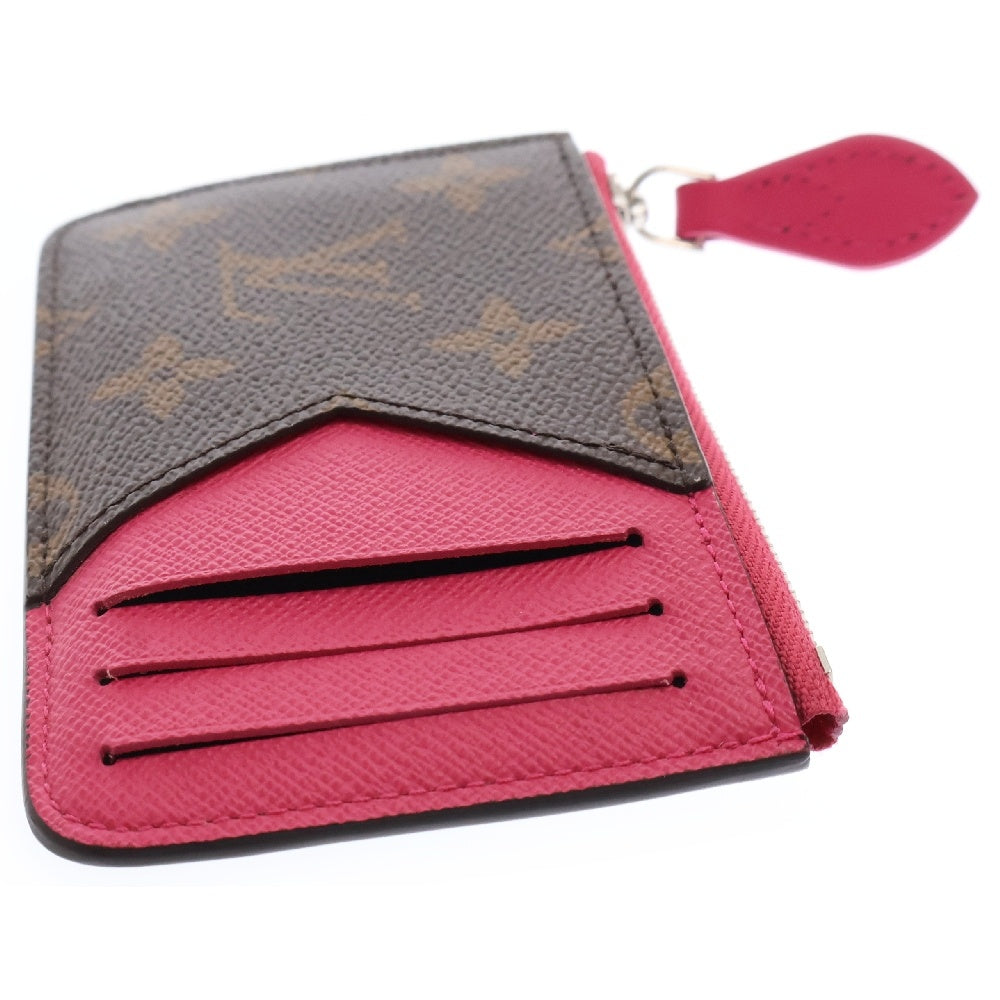 LOUIS VUITTON(ルイヴィトン) モノグラム ポルト カルトロミー レザーカードケース ブラウン×ピンク M12386