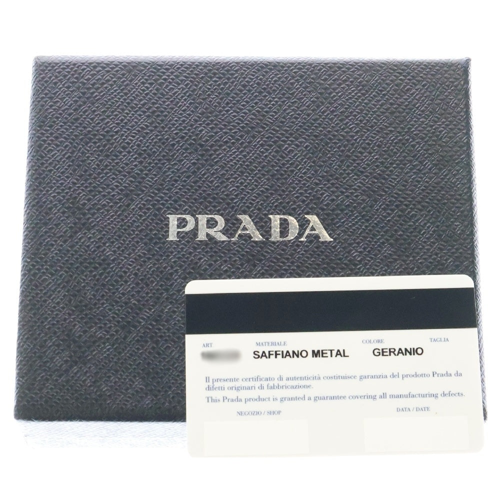 PRADA(プラダ) サフィアーノ ジップコインケース ピンク レザー 小銭入れ ゴールド金具