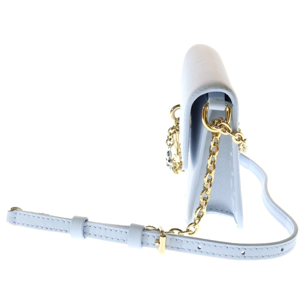 LOUIS VUITTON(ルイヴィトン) ウォレット オン チェーン LVブルーム アズールブルー レザー ショルダーバッグ